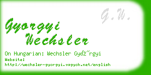 gyorgyi wechsler business card